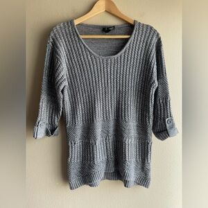 New Directions Women Petite Gray Sweatshirt Size PM